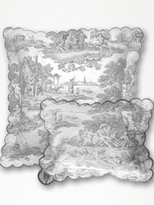 La-maison-de-Balmy-Linge-de-lit-Parure-Pastorale-argent-Percale-de-coton-France-terre-textile-taie-boutis-toile-de-jouy
