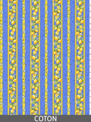 Citron bleu - Coton_regle