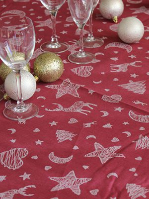 Nappe Caribou Rouge