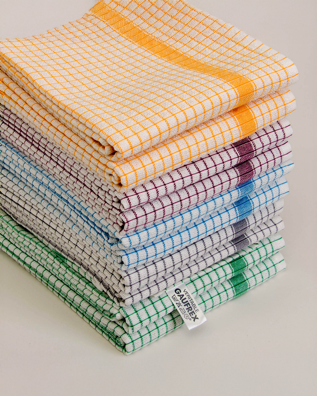 Torchon Gaufrex original à carreaux – 6 coloris disponibles, 100% coton ultra-absorbant