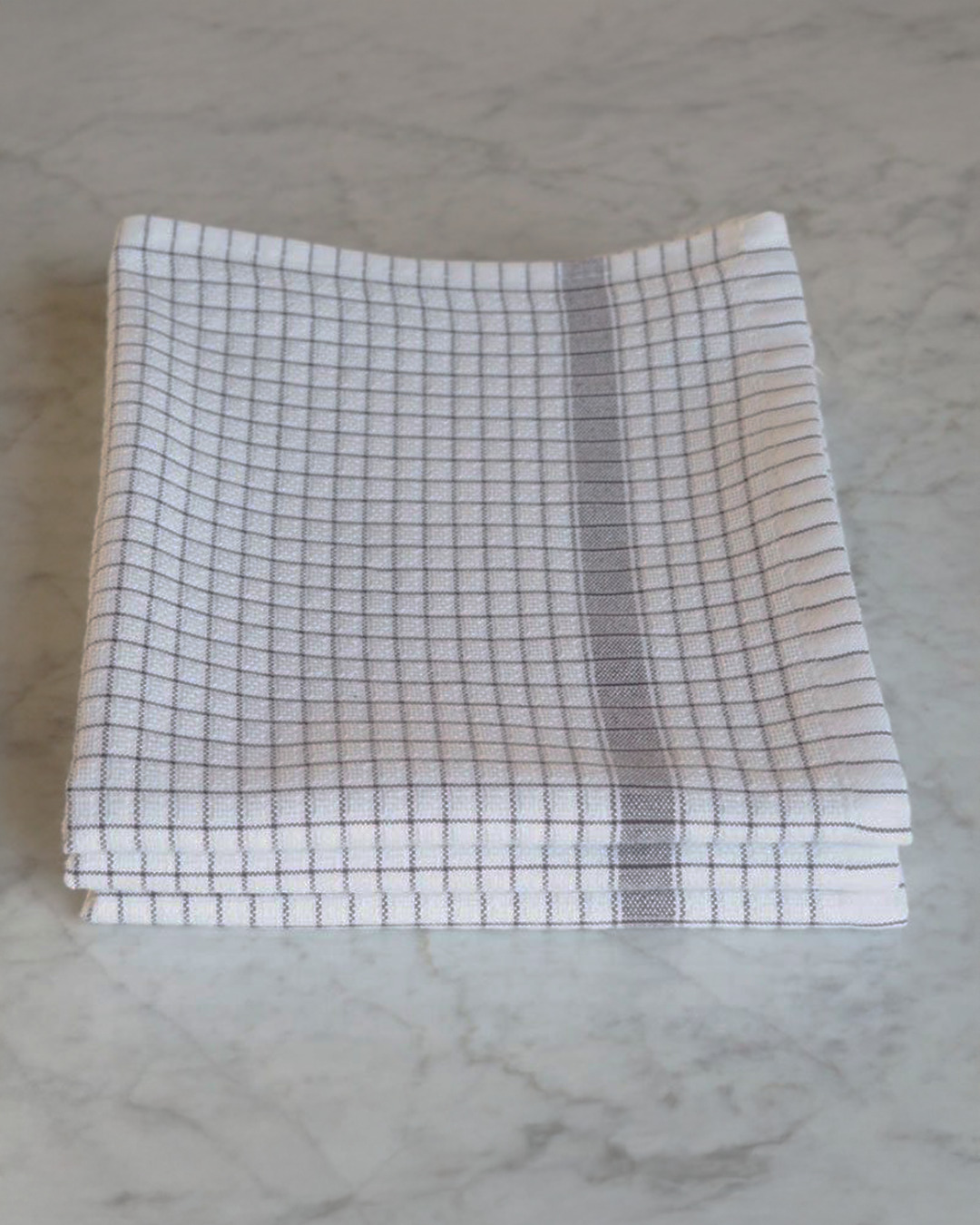 Torchon Gaufrex à carreaux gris – torchon de cuisine 100% coton