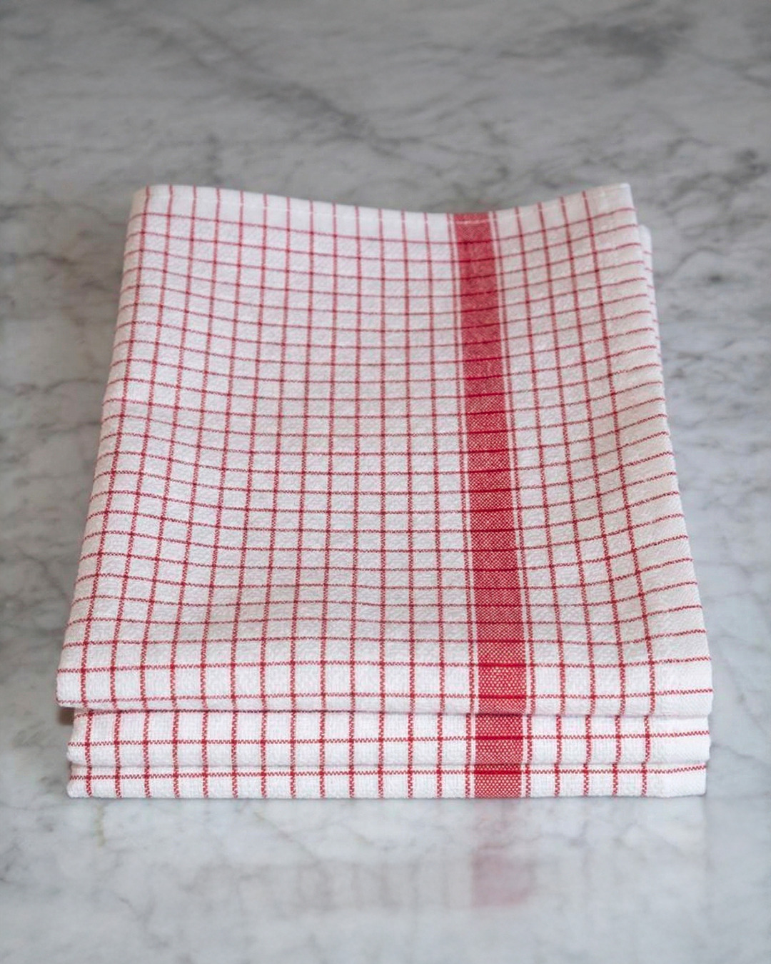 Torchon Gaufrex à carreaux rouge – torchon de cuisine 100% coton