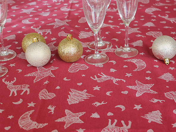 nappe coton - caribou rouge