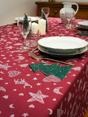 Nappe Caribou Rouge