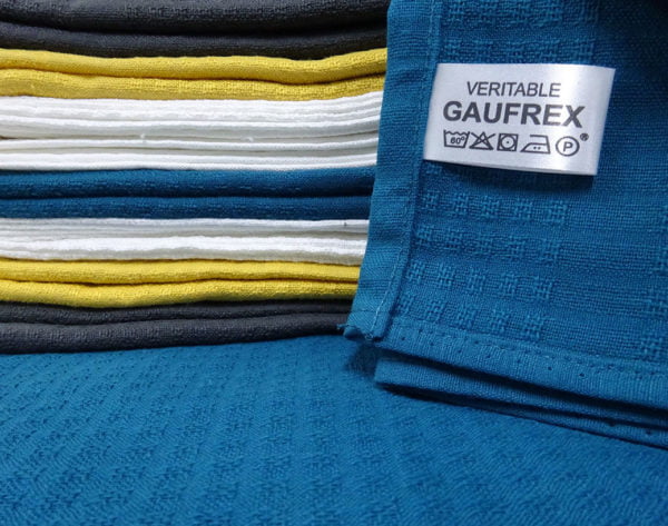 Torchon gaufrex unis