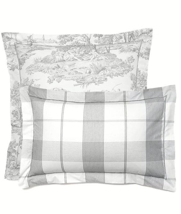 La-maison-de-Balmy-Linge-de-lit-Parure-Pastorale-argent-Percale-de-coton-France-terre-textile-taie-doreiller