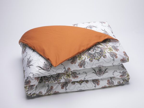 Housse de couette - JULIETTE blanc/brique – Image 2