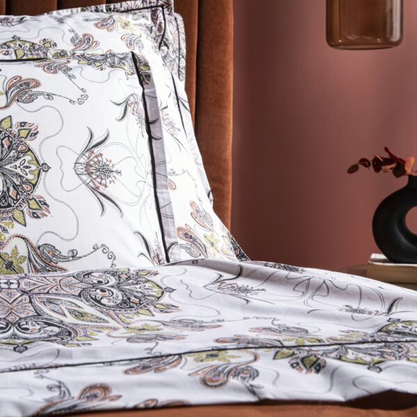 Housse de couette - JULIETTE blanc/brique – Image 3