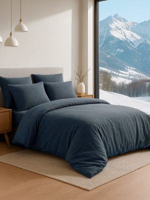 Parure en flanelle - GRAPHITE