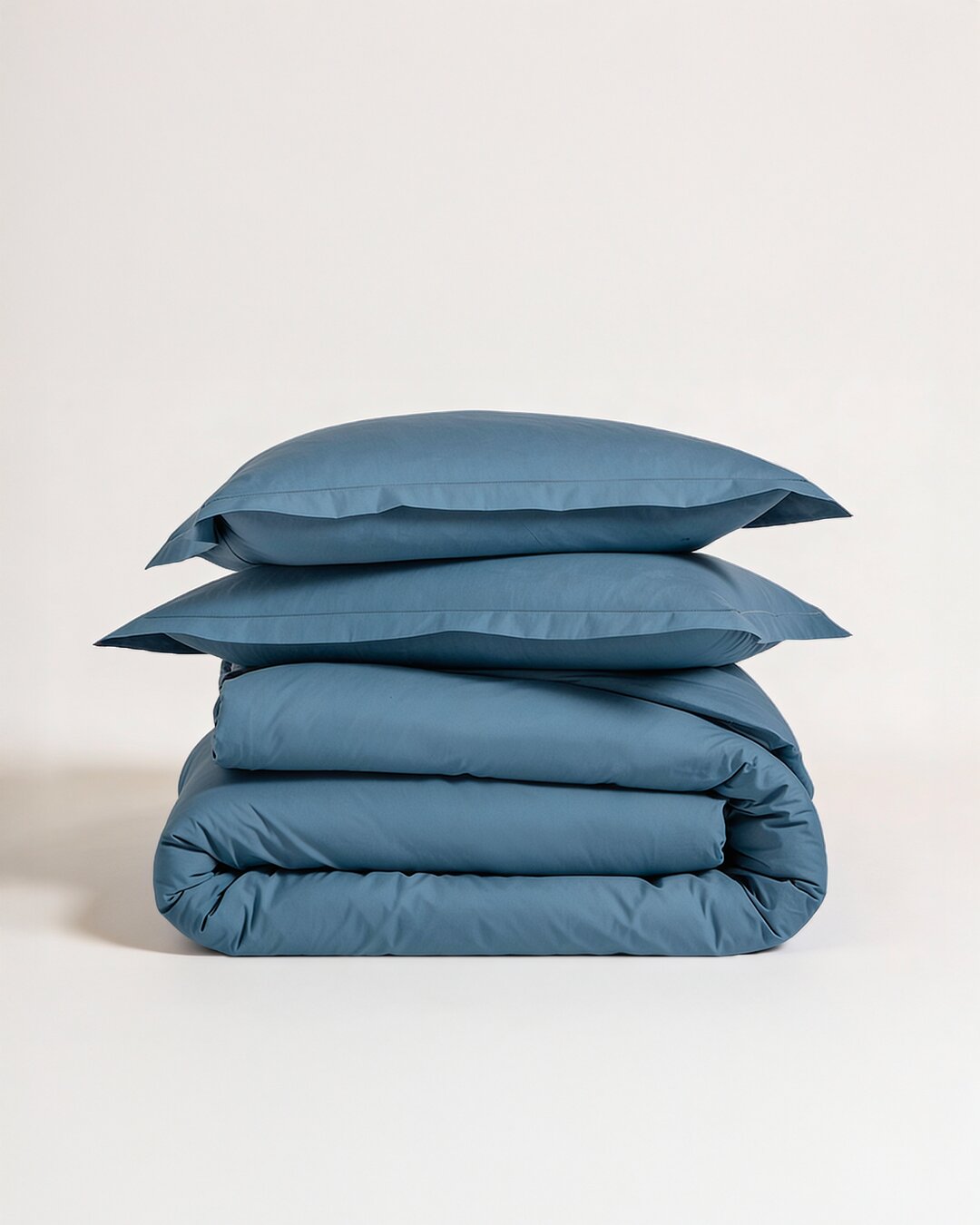 Parure de lit percale unie coloris Céladon — La Maison de Balmy