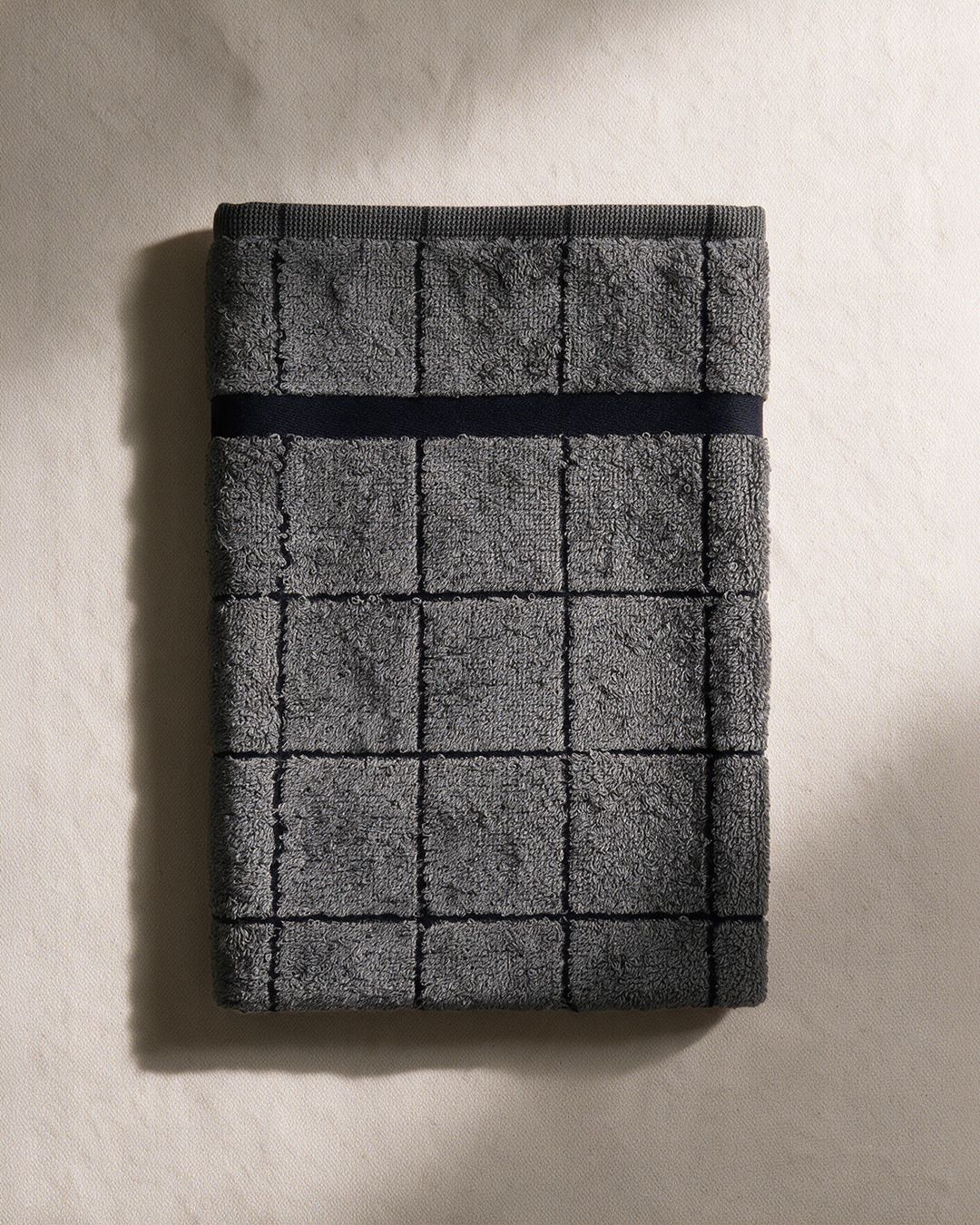 Essuie-mains coton éponge anthracite 50x50cm - La Maison de Balmy