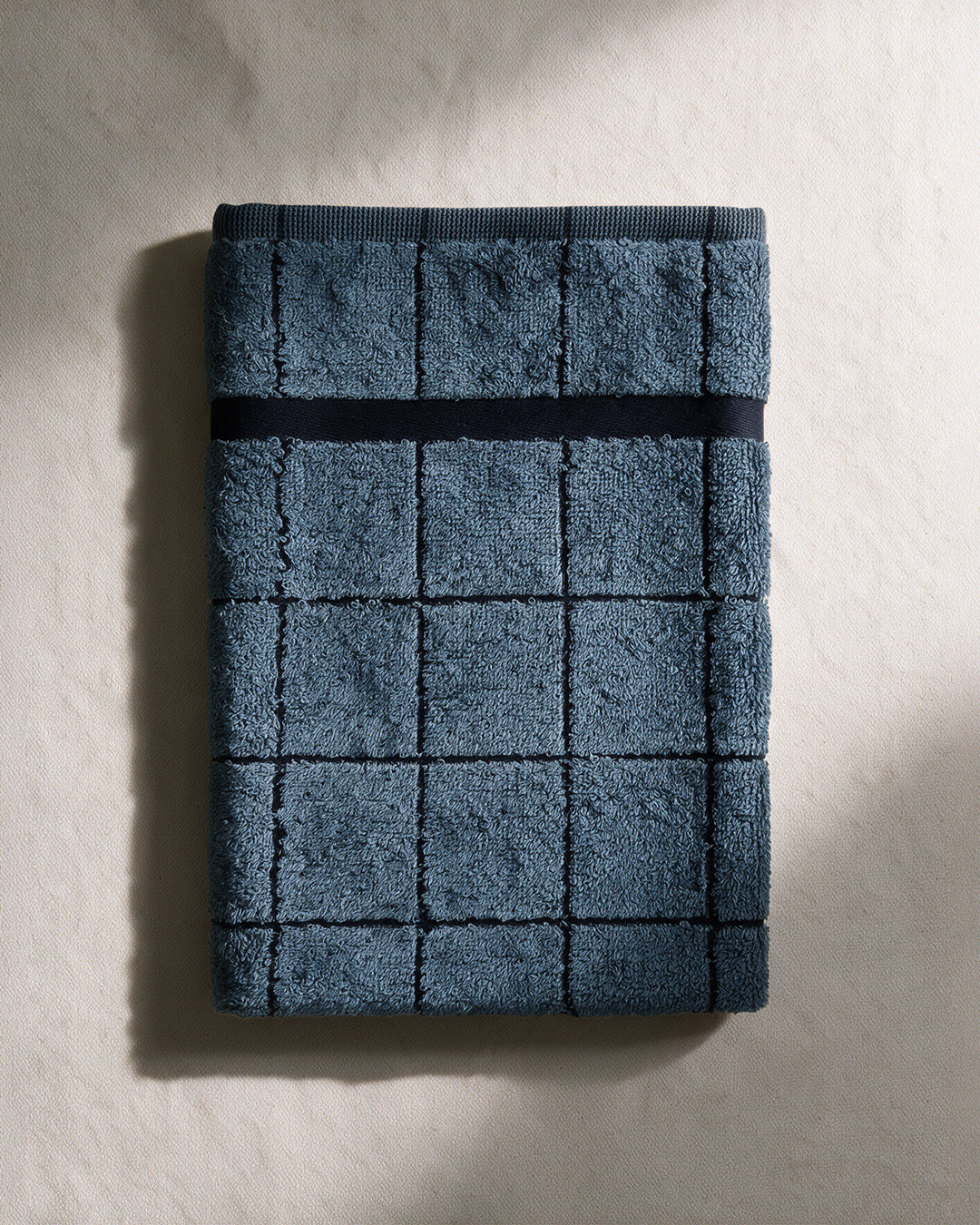 Essuie-mains coton éponge bleu 50x50cm - La Maison de Balmy
