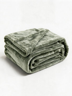 Grand plaid polaire 220x240 – Olive