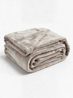 Grand plaid polaire 220x240 – Sable