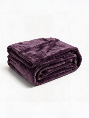 Plaid polaire 150x200 – Aubergine