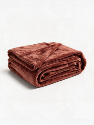 Plaid polaire 150x200 – Terracotta