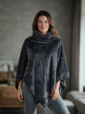 Poncho microfibre – Anthracite