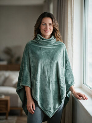 Poncho microfibre – Jade